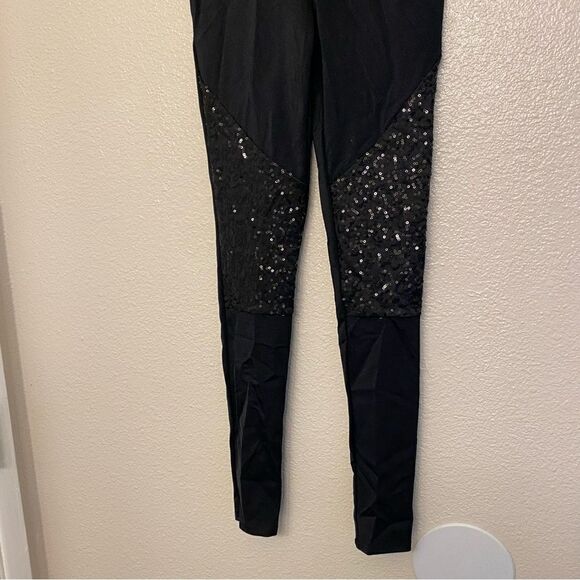 Weissman dance costume black sequin pants leggings Rock That Body 12426 MC 10/12 - Picture 2 of 10